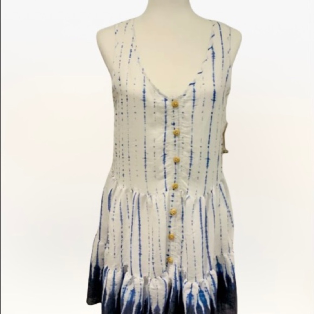 Indigo Rose tie-dye loose fit dress size Small NWT
